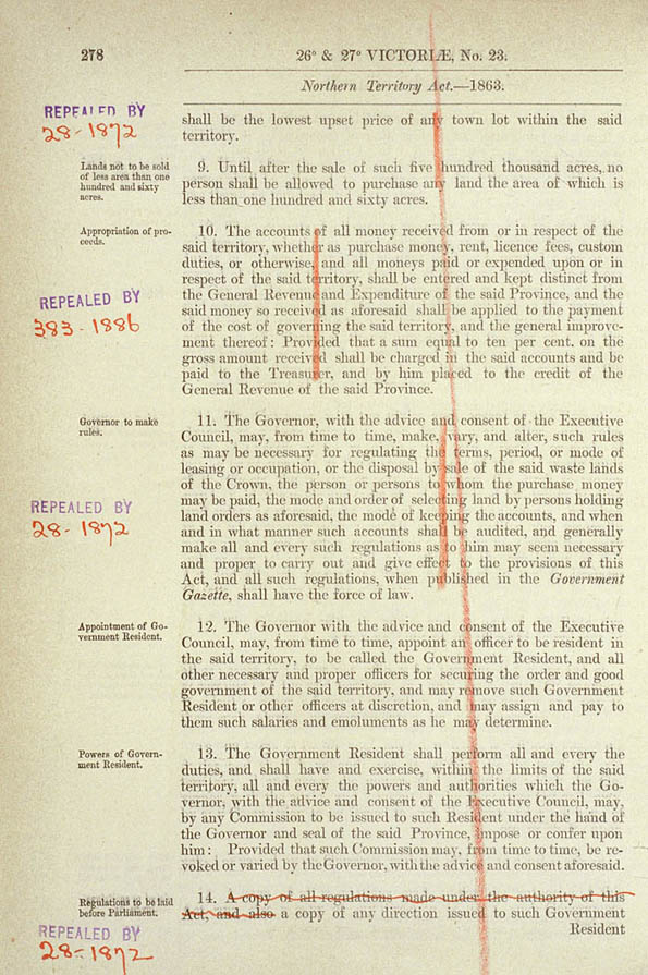 Northern Territory Act of 1863 (SA), p4
